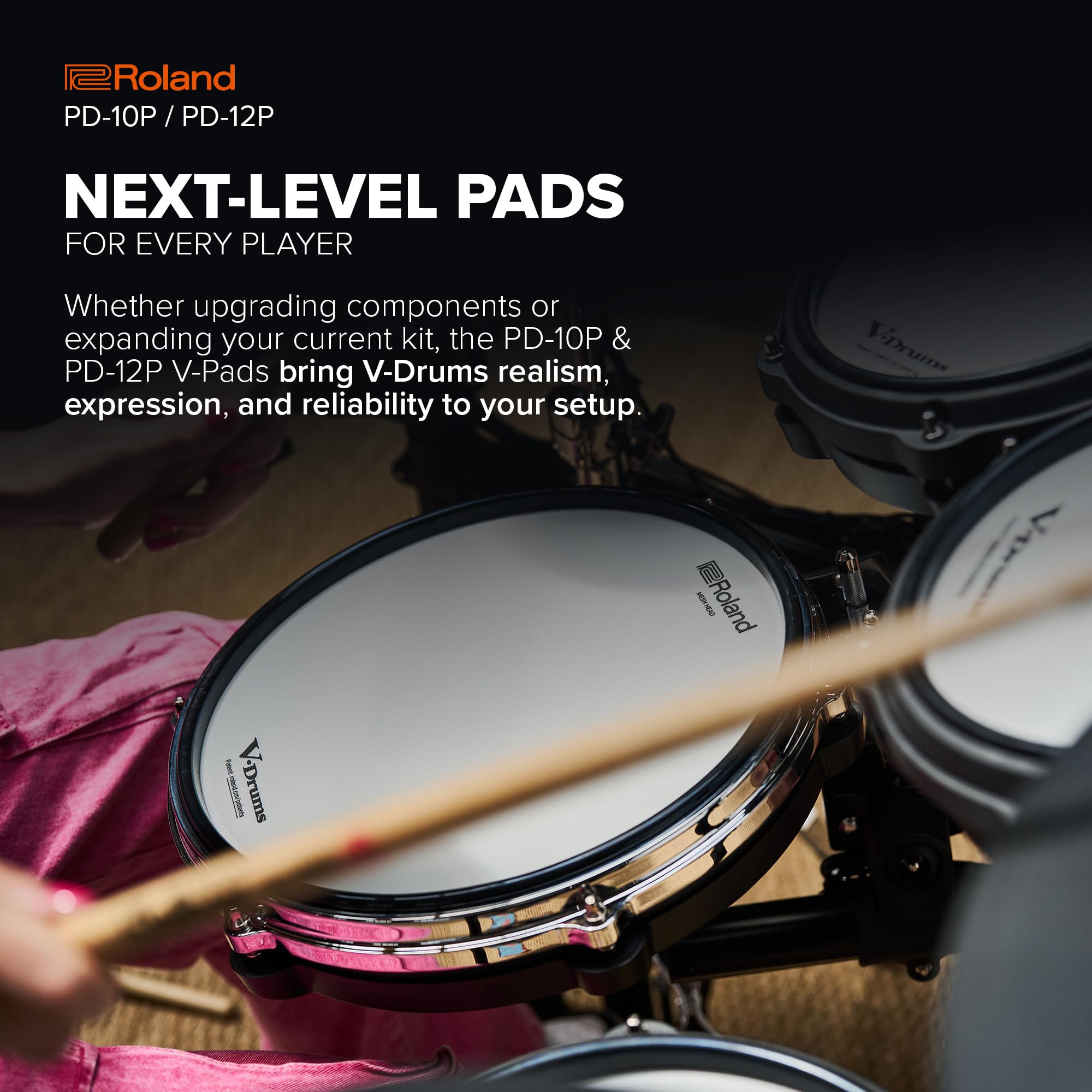 Roland V-Drums Pad 30,5 cm : Amazon.com.br: Instrumentos Musicais